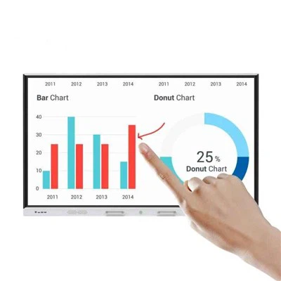 HSDTOUCH 55inch 4K Touch Screen Smart entèaktif Whiteboard Andrioid ak sistèm Windows